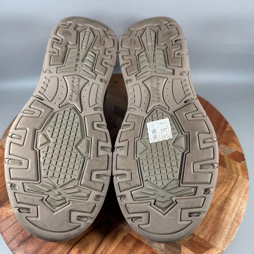 Skechers‎ Slip-ins Relaxed Fit Parson Oswin Khaki Canvas Loafers Mens 7 Wide